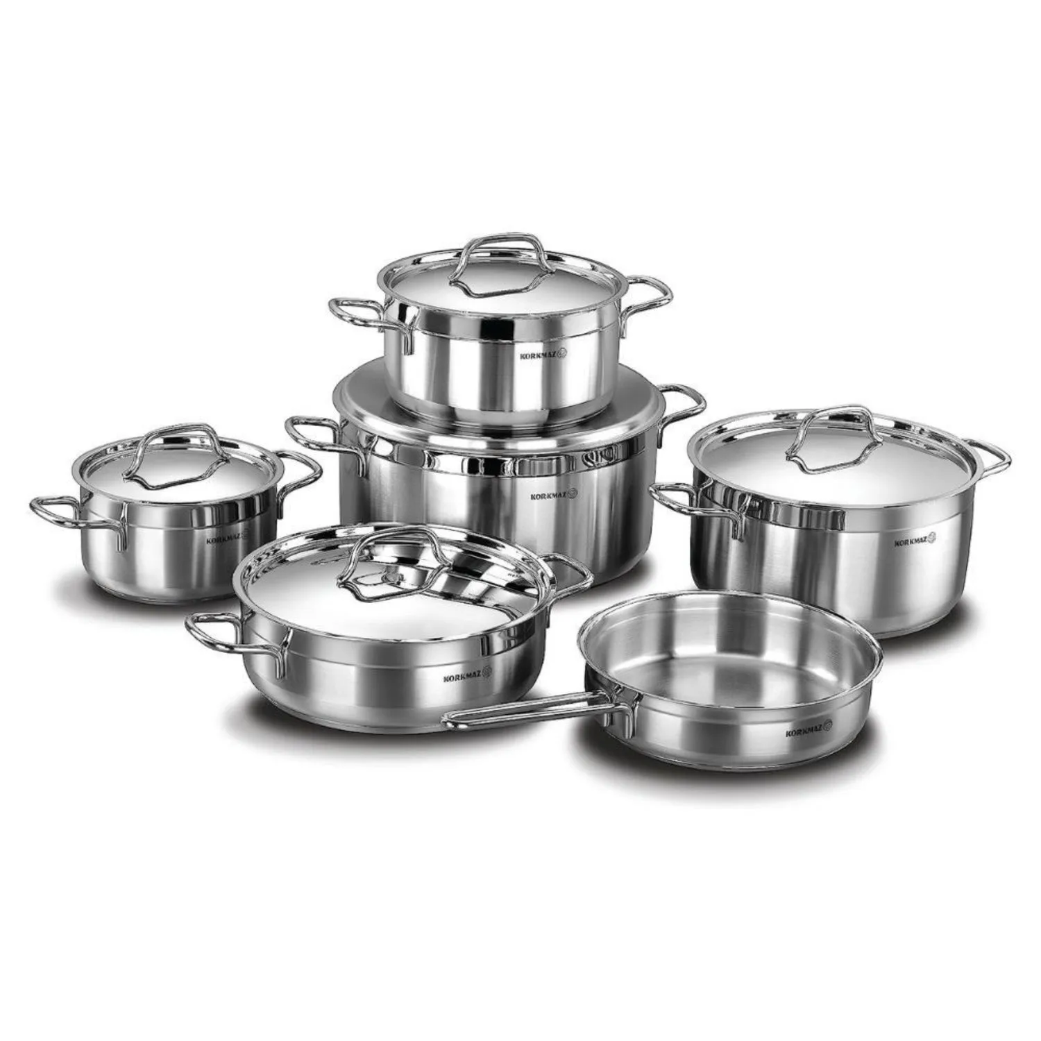 Korkmaz Alfa Xl 11 Pcs. Induction Base Cookware Set