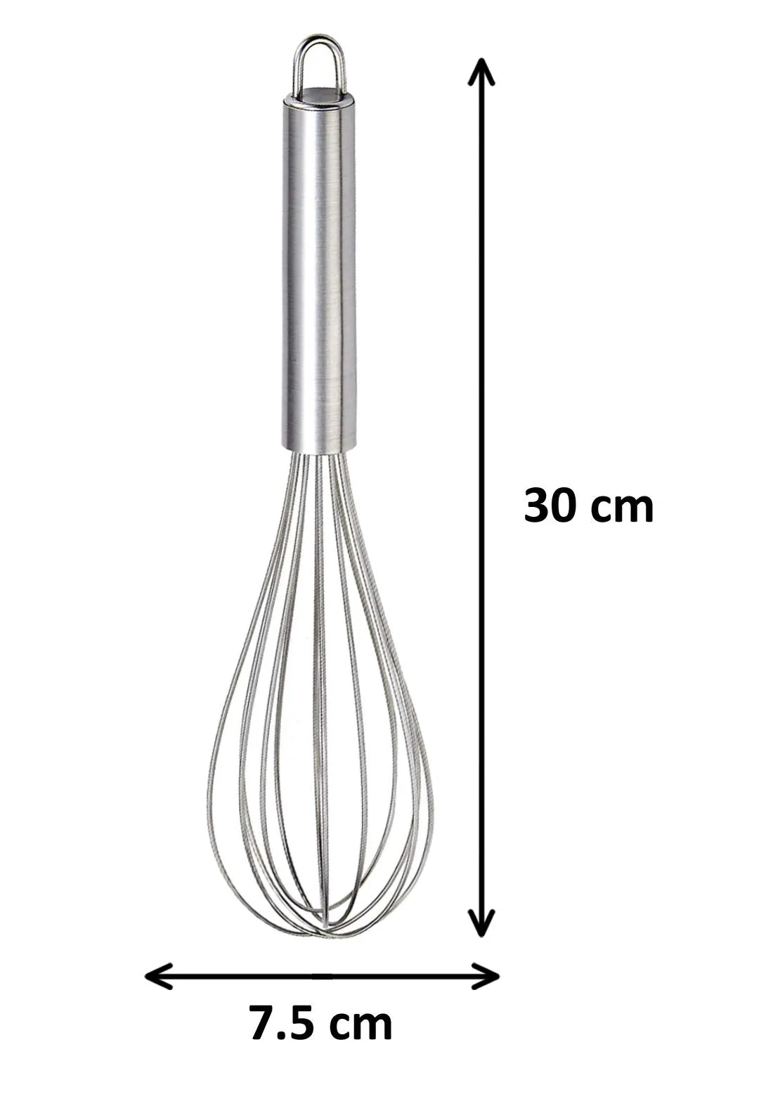 Kuber Industries Hand blender for Kitchen|Stainless Steel Coffee Beater|Egg Mixer|Whisker Latte Maker 30 Cm (Silver)