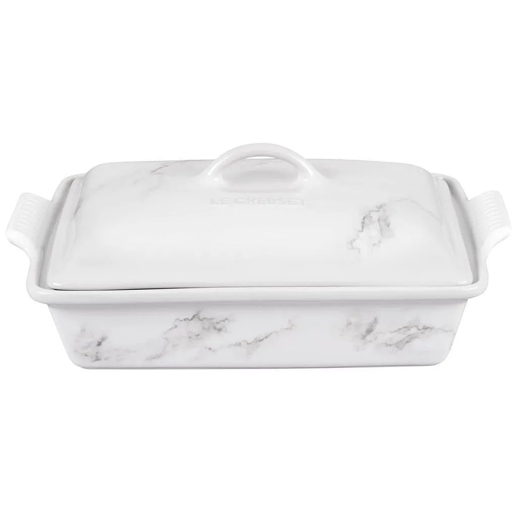 Le Creuset 4 qt Stoneware Heritage Covered Rectangular Casserole