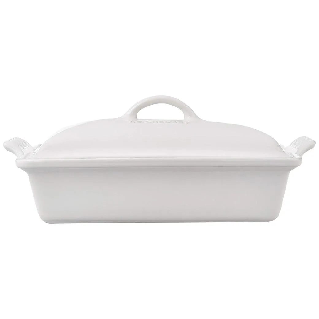 Le Creuset 4 qt Stoneware Heritage Covered Rectangular Casserole