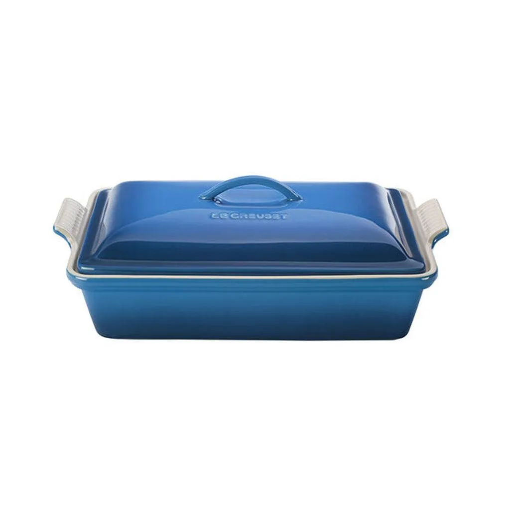 Le Creuset 4 qt Stoneware Heritage Covered Rectangular Casserole