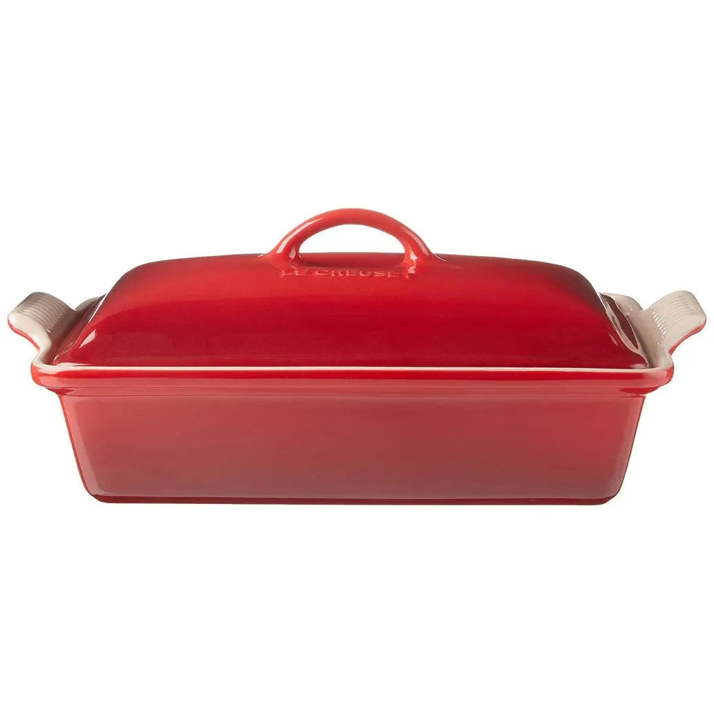 Le Creuset 4 qt Stoneware Heritage Covered Rectangular Casserole