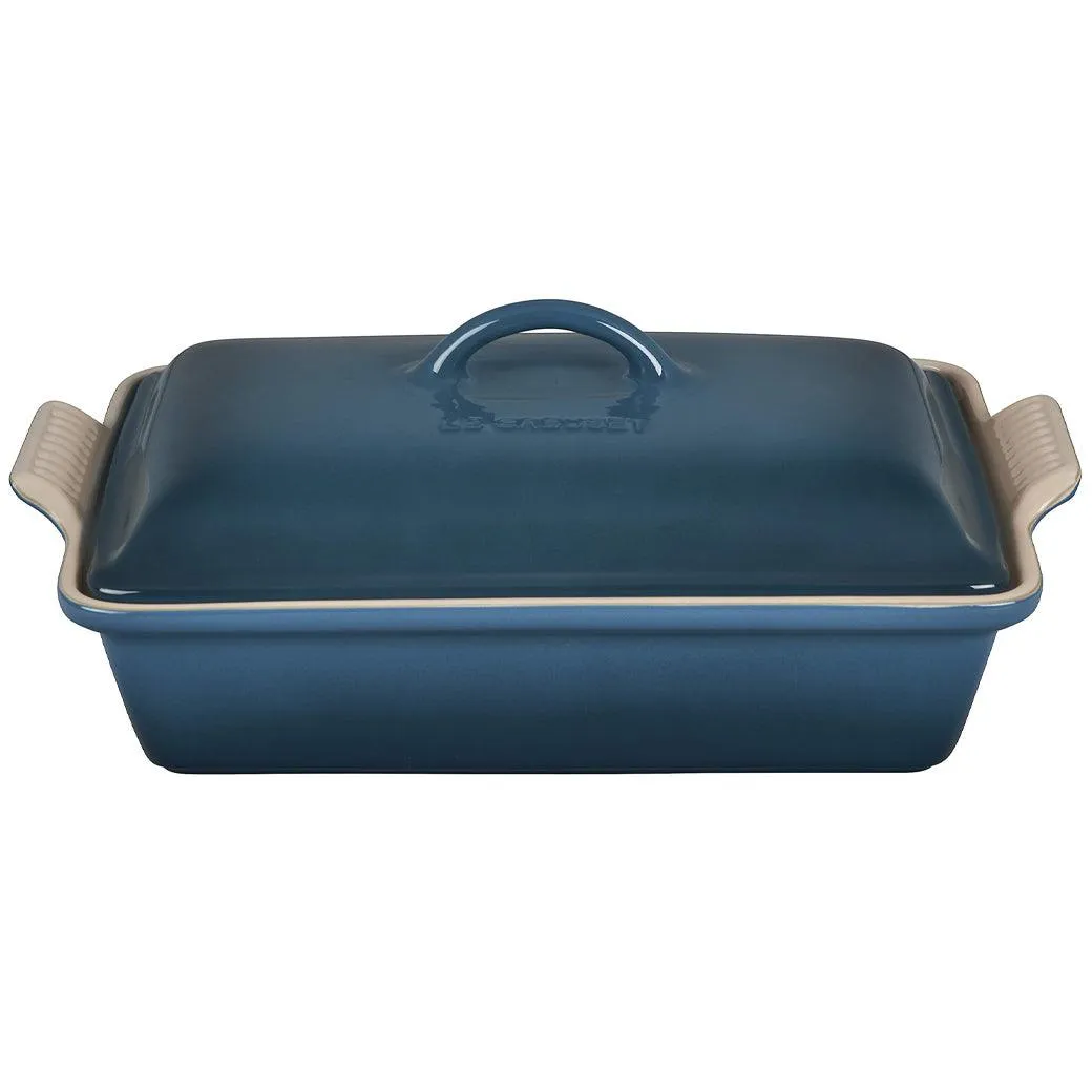 Le Creuset 4 qt Stoneware Heritage Covered Rectangular Casserole