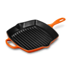 Le Creuset Signature Cast Iron 10.25" Flame Square Grill Pan