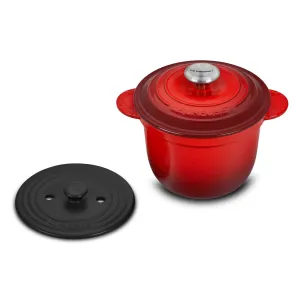 Le Creuset Signature Cast Iron 2.25-quart Cerise Rice Pot with Stoneware Insert