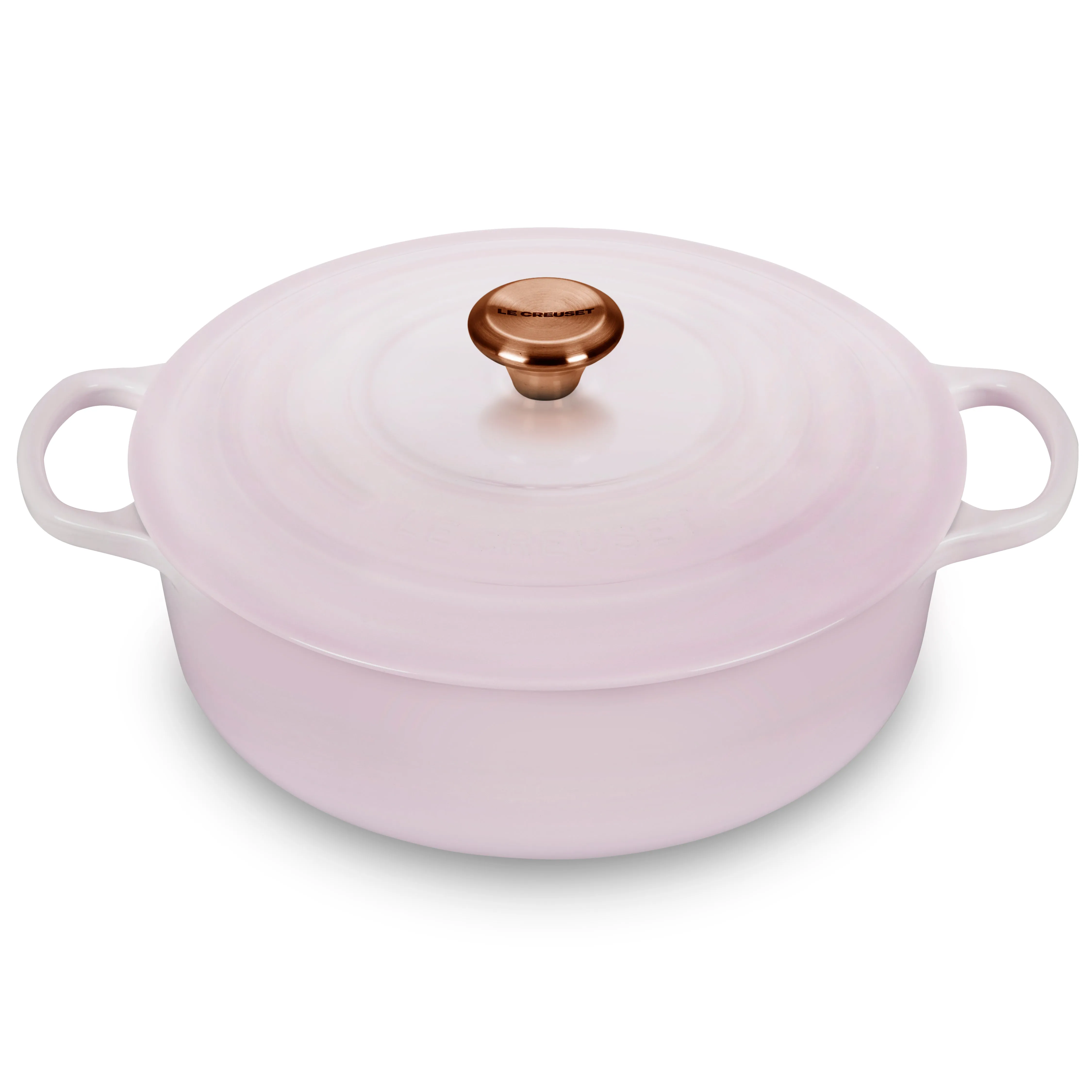 Le Creuset Signature Cast Iron 6.75-quart Shallot Round Wide Dutch Oven with Copper Knob