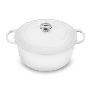 Le Creuset Signature Cast Iron 7.25-quart White Round Dutch Oven