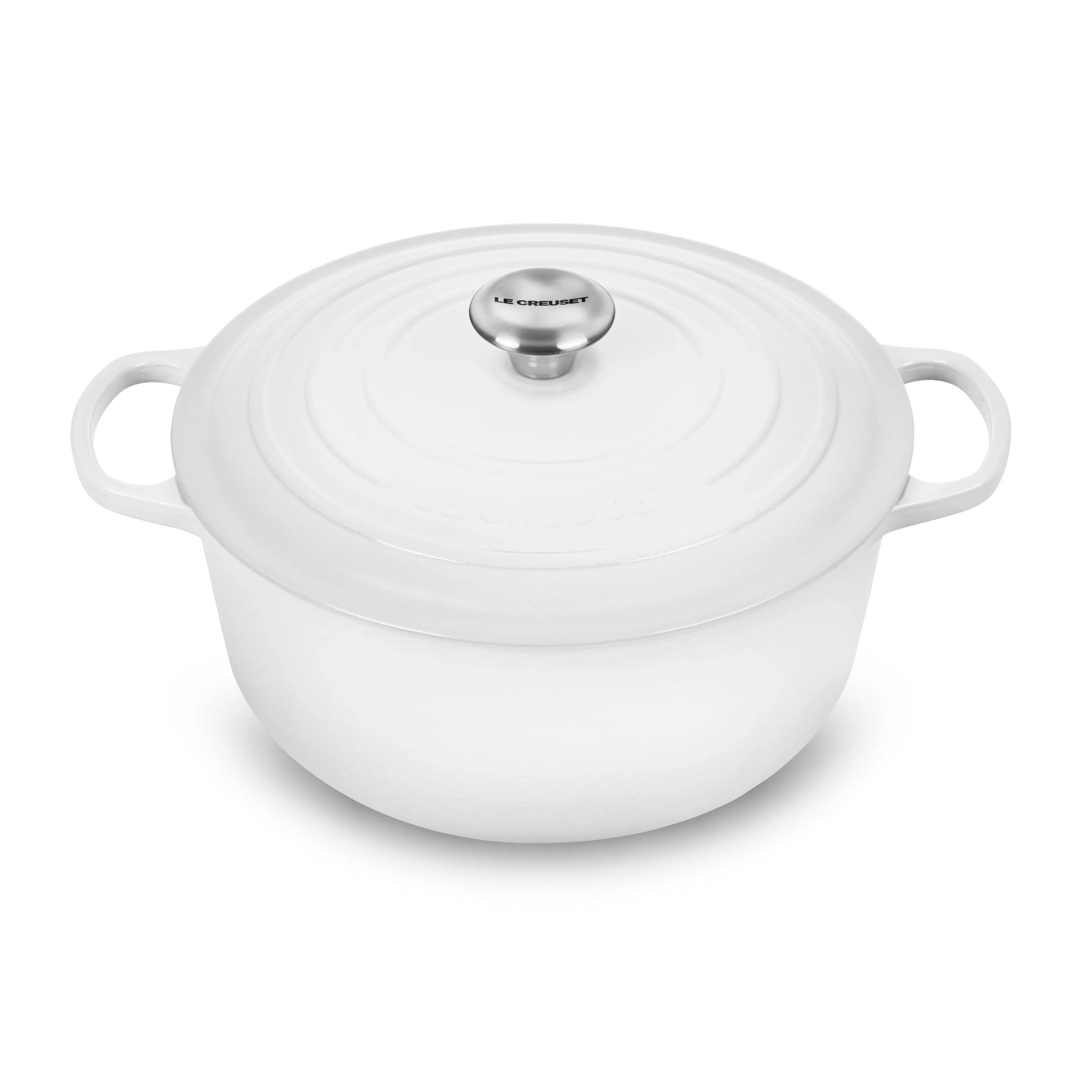 Le Creuset Signature Cast Iron 7.25-quart White Round Dutch Oven