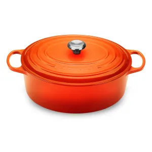 Le Creuset Signature Cast Iron 9.5-quart Flame Oval Dutch Oven