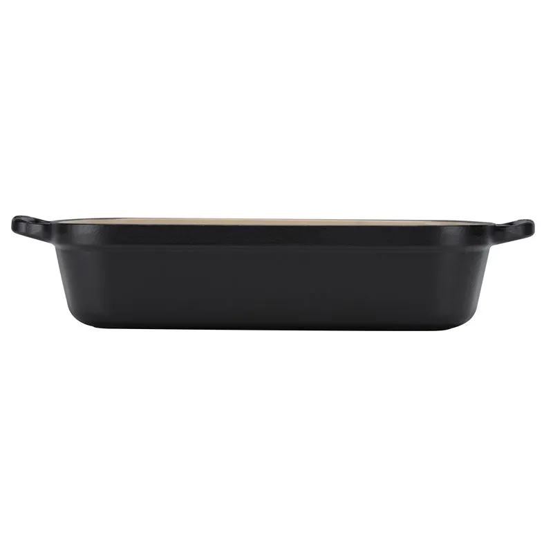 Le Creuset Signature Cast Iron Rectangular Roaster 33cm Satin Black