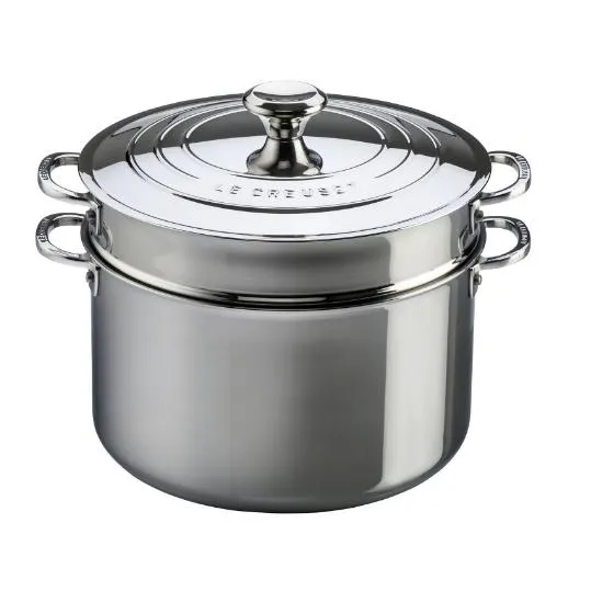 Le Creuset Stainless Steel Stockpot with Pasta Insert 8.3L / 9QT - 26CM  / 10"