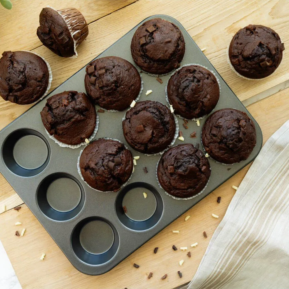 Luxe Bakeware Non-Stick 12 Cup Muffin Tin