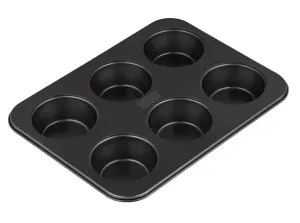 Maxwell & Williams BakerMaker Non-Stick 6 Cup Large Muffin Pan - Black