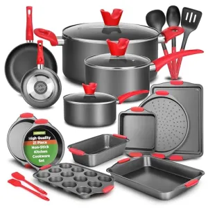 NutriChef 21-Piece Nonstick Cookware Set (New)