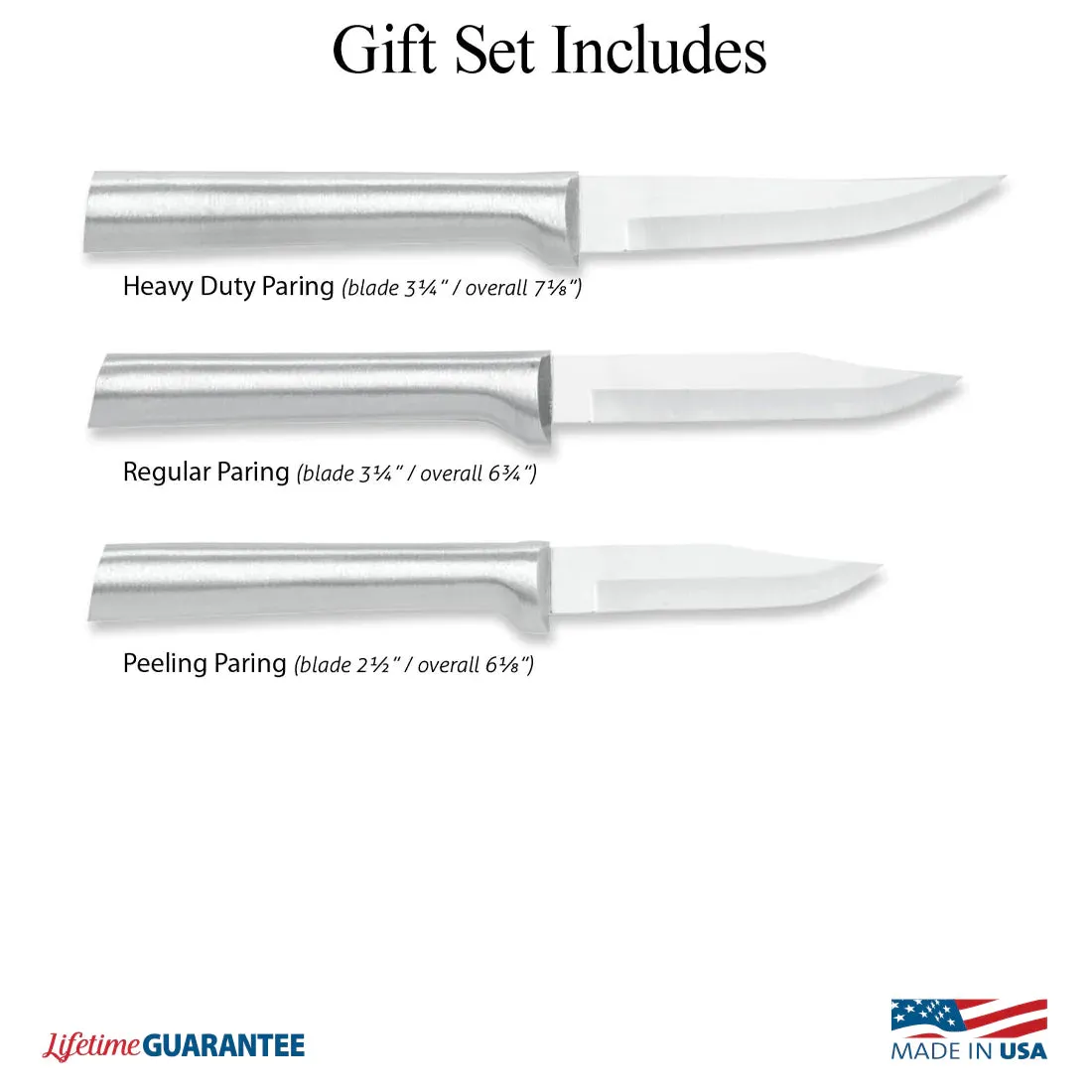 Paring Knives Galore Gift Box Set by Rada Cutlery Made in USA S01