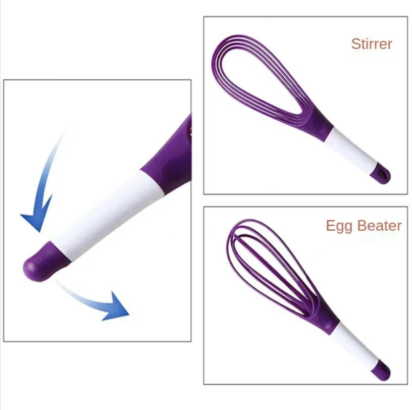 Rotating Heat Resistant Silicone Egg Whisk Ib-128