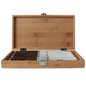 Shun Premier 6 Pc Steak Set: Six Steak Knives | bamboo boxed set