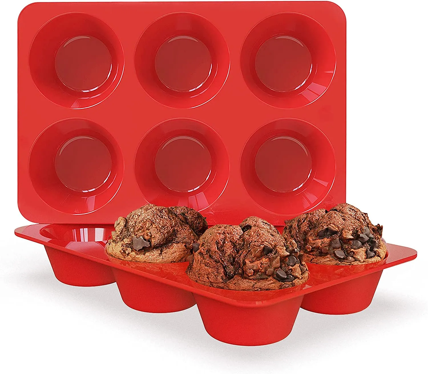 Silicone Muffin Pans Nonstick 12 Cup, 2.5 inch  - Set of 2