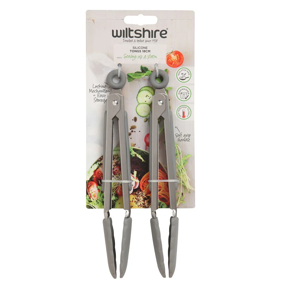 Silicone Tongs 18cm Set of 2