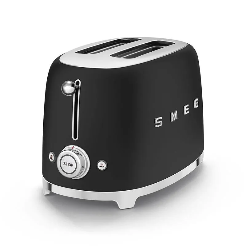 SMEG TSF01BLMUK 50s Retro Style 2 Slice Toaster Matte Black