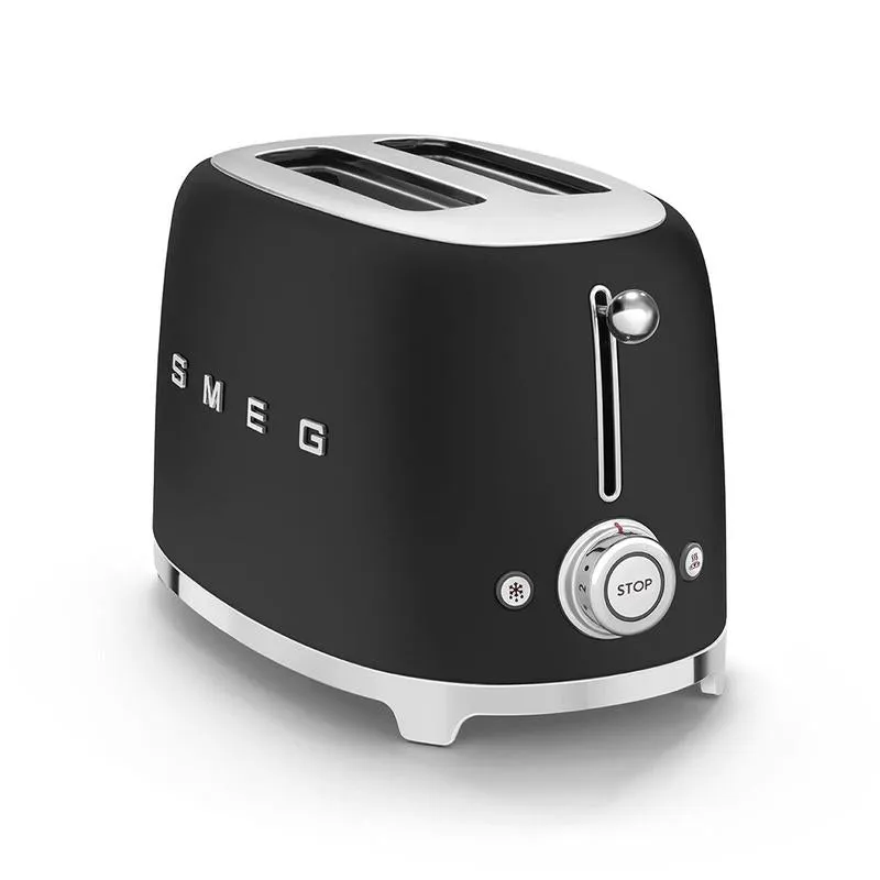 SMEG TSF01BLMUK 50s Retro Style 2 Slice Toaster Matte Black