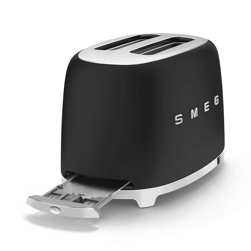 SMEG TSF01BLMUK 50s Retro Style 2 Slice Toaster Matte Black