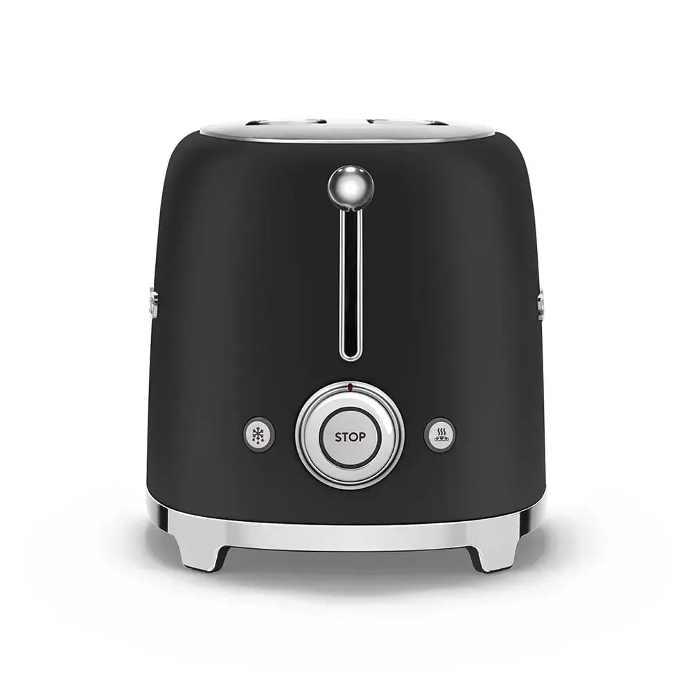 SMEG TSF01BLMUK Retro Style 2-Slice Toaster - Matte Black