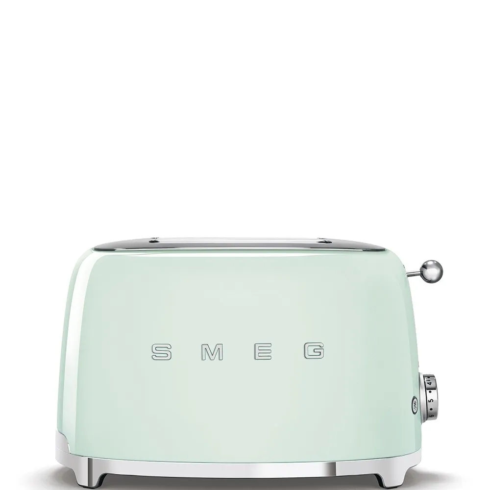 SMEG TSF01PGUK Retro Style 2-Slice Toaster - Pastel Green