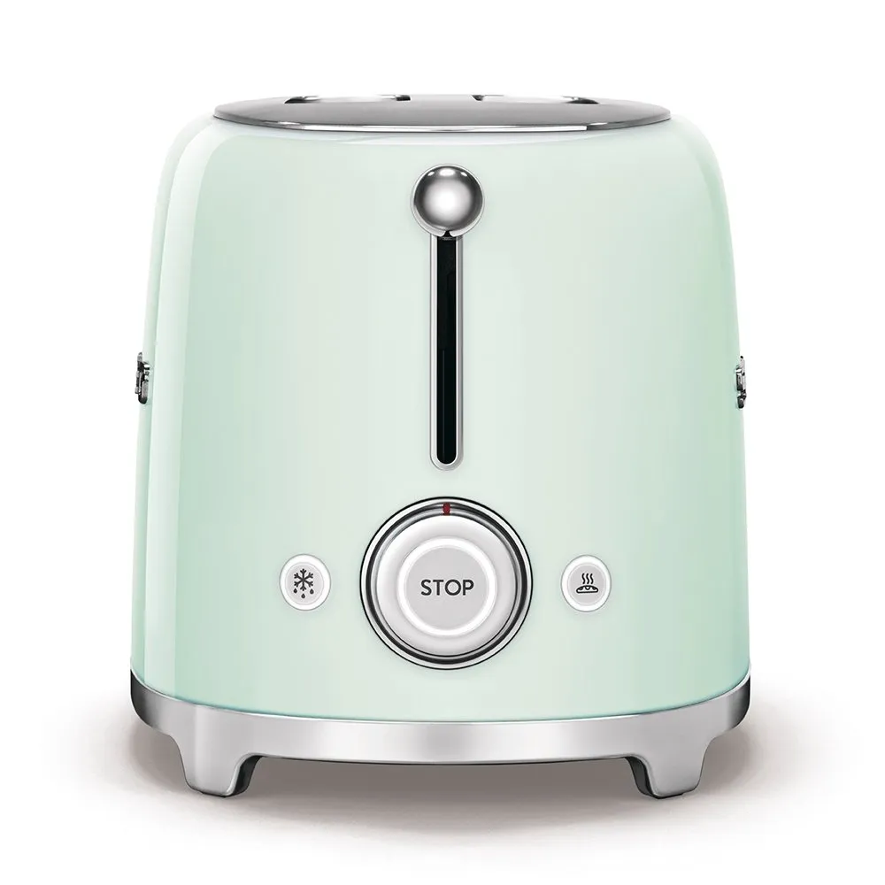 SMEG TSF01PGUK Retro Style 2-Slice Toaster - Pastel Green