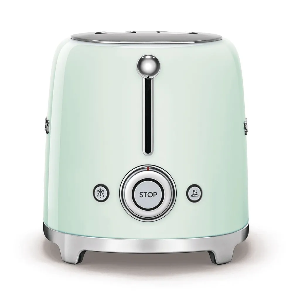 SMEG TSF01PGUK Retro Style 2-Slice Toaster - Pastel Green