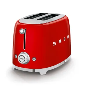 SMEG TSF01RDUK Retro Style 2-Slice Toaster - Red