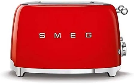 Smeg TSF03RDUK Retro Style 4-Slice Toaster - Red