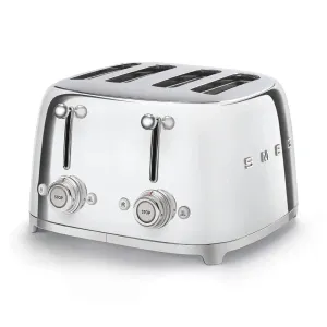 Smeg TSF03SSUK Retro Style 4-Slice Toaster - Stainless Steel