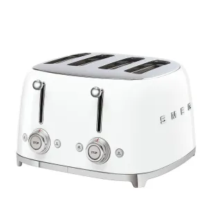 Smeg TSF03WHUK Retro Style 4-Slice Toaster - White