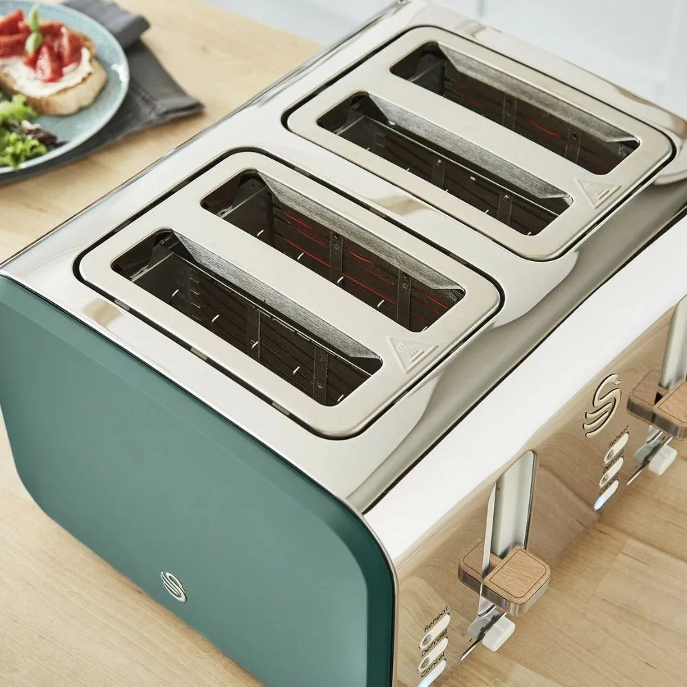 Swan 4-Slice Green Nordic Toaster