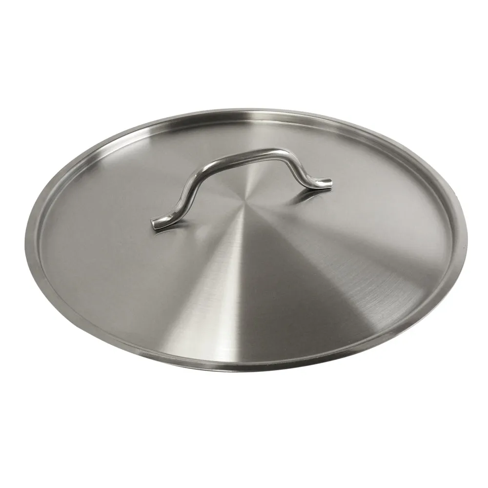 Thunder Group SLSPS4024 24 qt, 14" Diameter x 10-3/8" Height, 2-1/4" Welded Handle, Stock Pot with 14" Diameter x 5/8" Thickness Lid