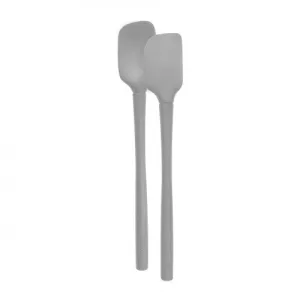 Tovolo Flex-Core All Silicone Mini Spatula & Spoonula Set - Oyster Grey