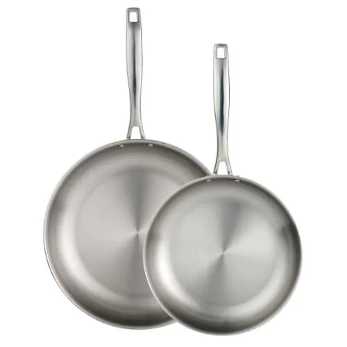 Tramontina 10'' & 12" Try-ply Stainless Steel Frying Pan Set Of 2