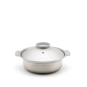 Tsukiusagi Stainless Steel Pot Silver