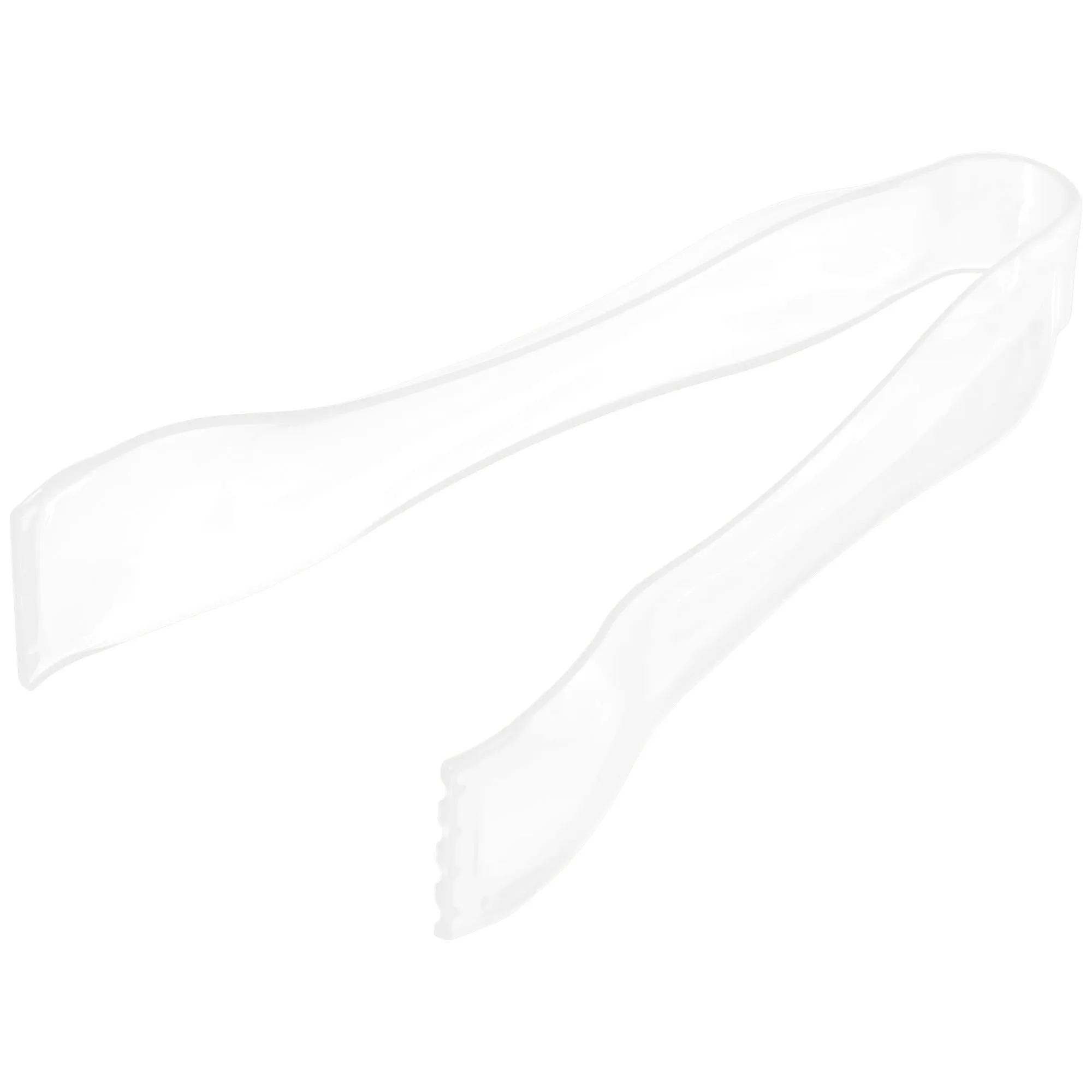 White PET Plastic Mini Tongs, 1 Count