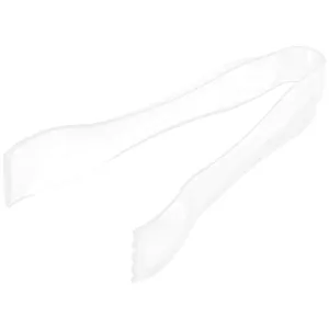 White PET Plastic Mini Tongs, 1 Count