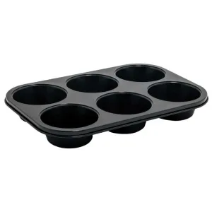 Winco AMF-6NS 6-Cup Carbon Steel Jumbo Muffin Pan