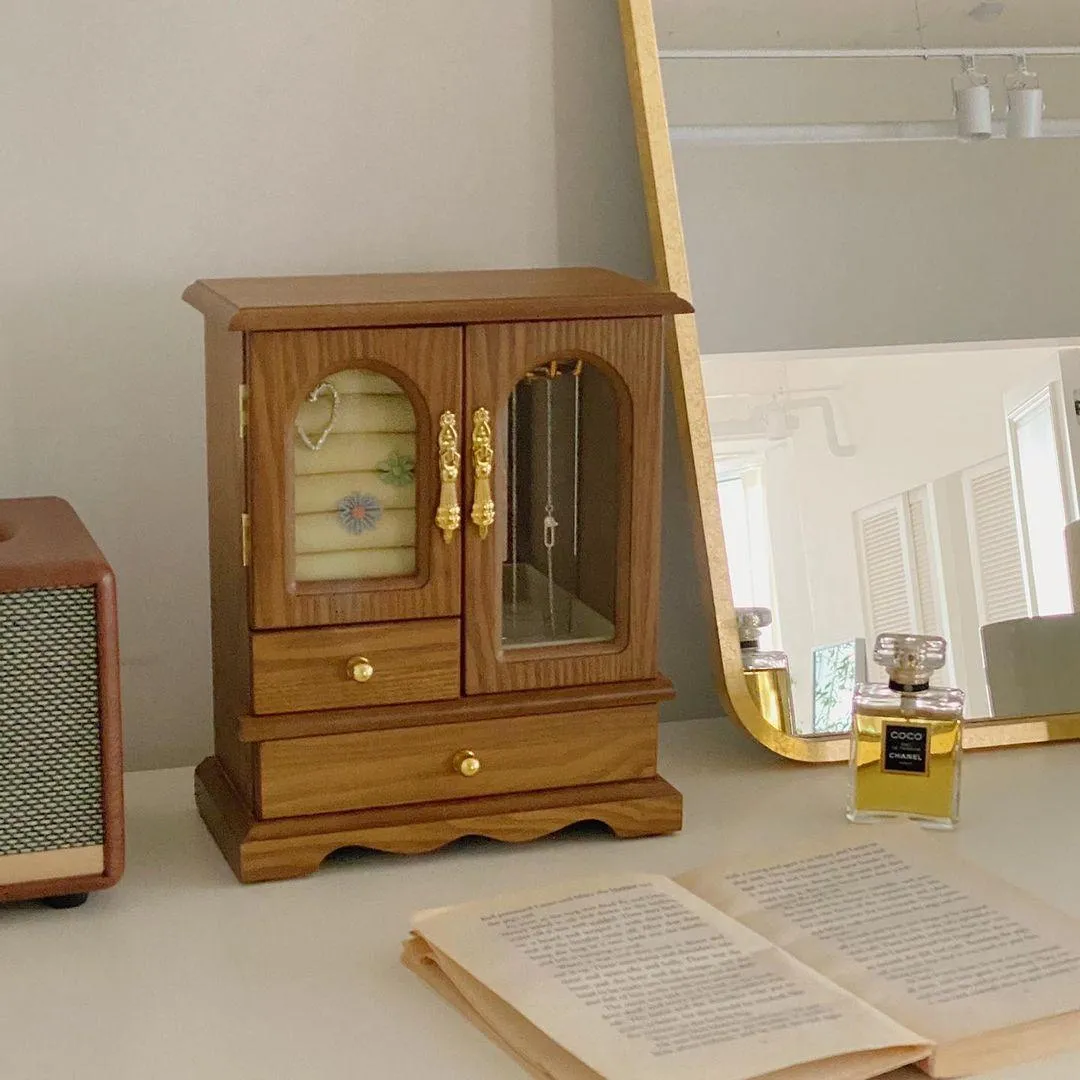 Wooden Jewelry Storage Cabinet