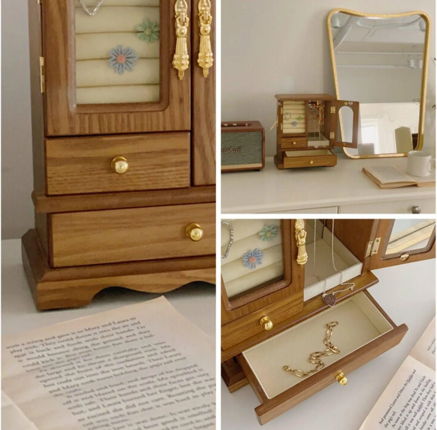 Wooden Jewelry Storage Cabinet