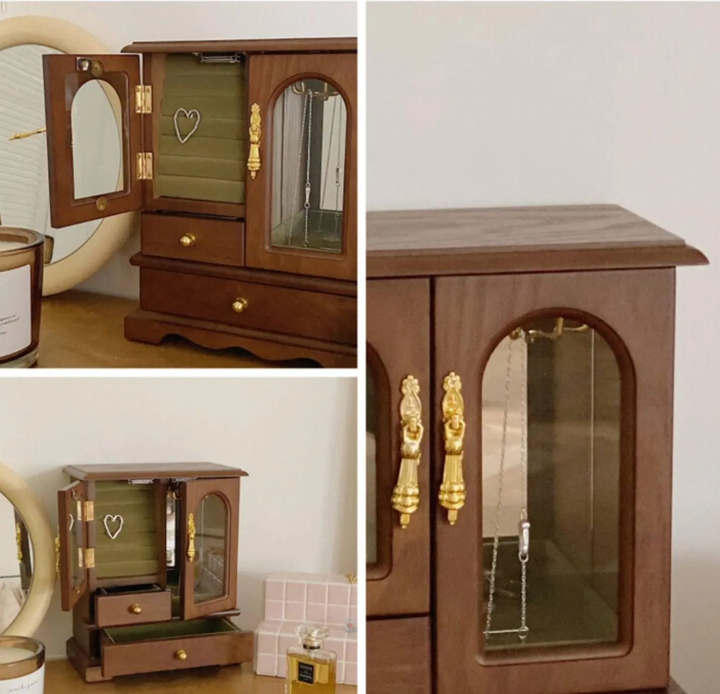 Wooden Jewelry Storage Cabinet