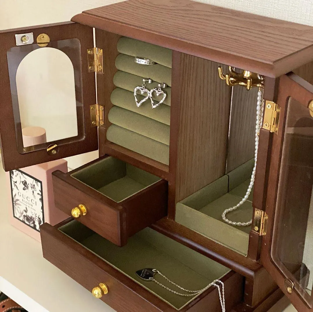 Wooden Jewelry Storage Cabinet