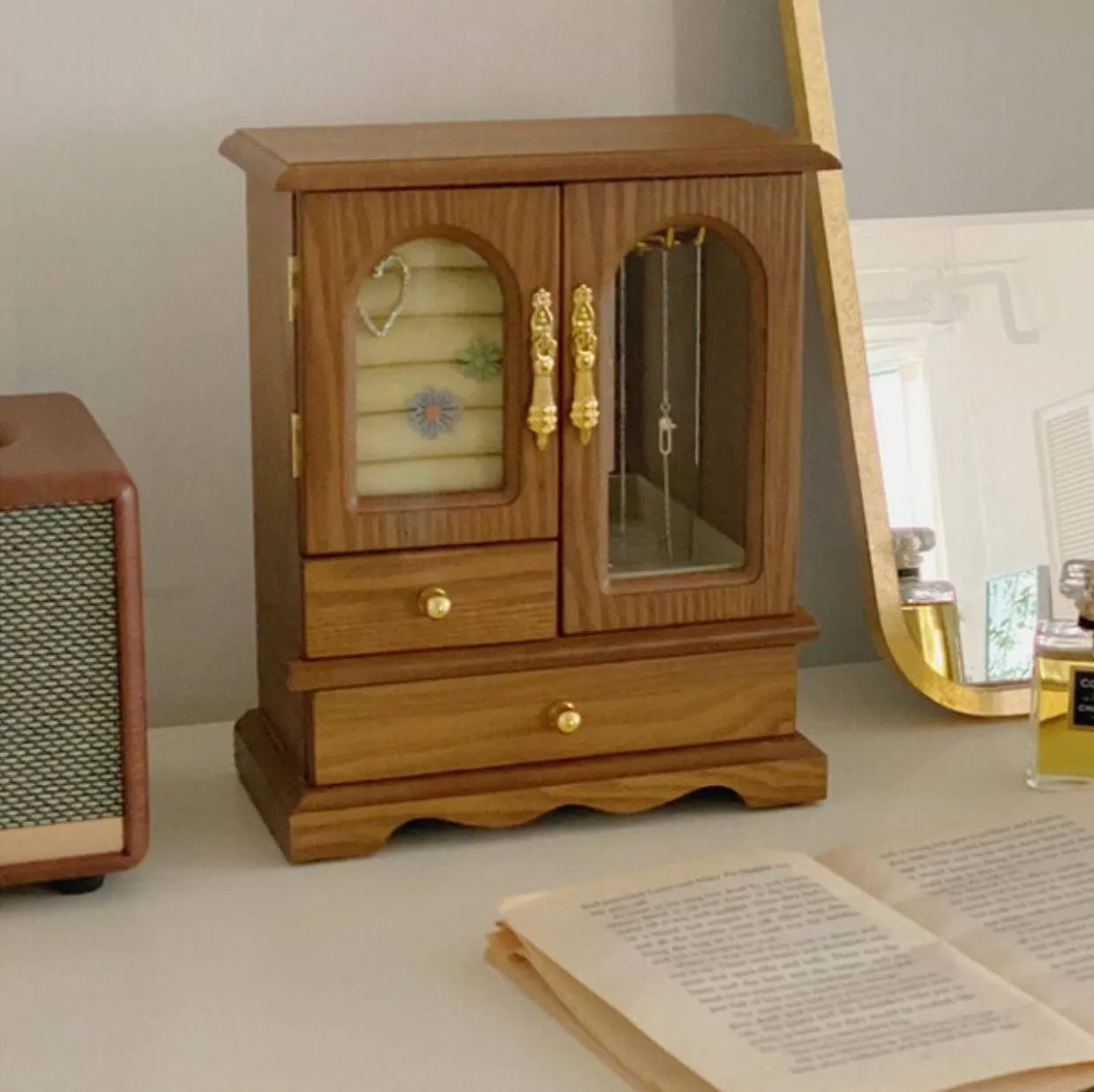 Wooden Jewelry Storage Cabinet