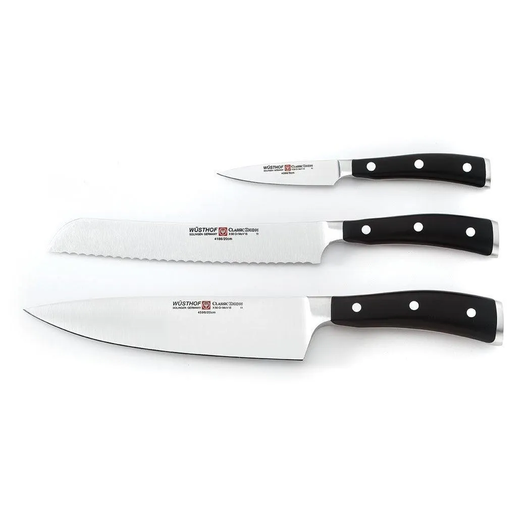 Wusthof Classic Ikon 3 Piece Knife Starter Set