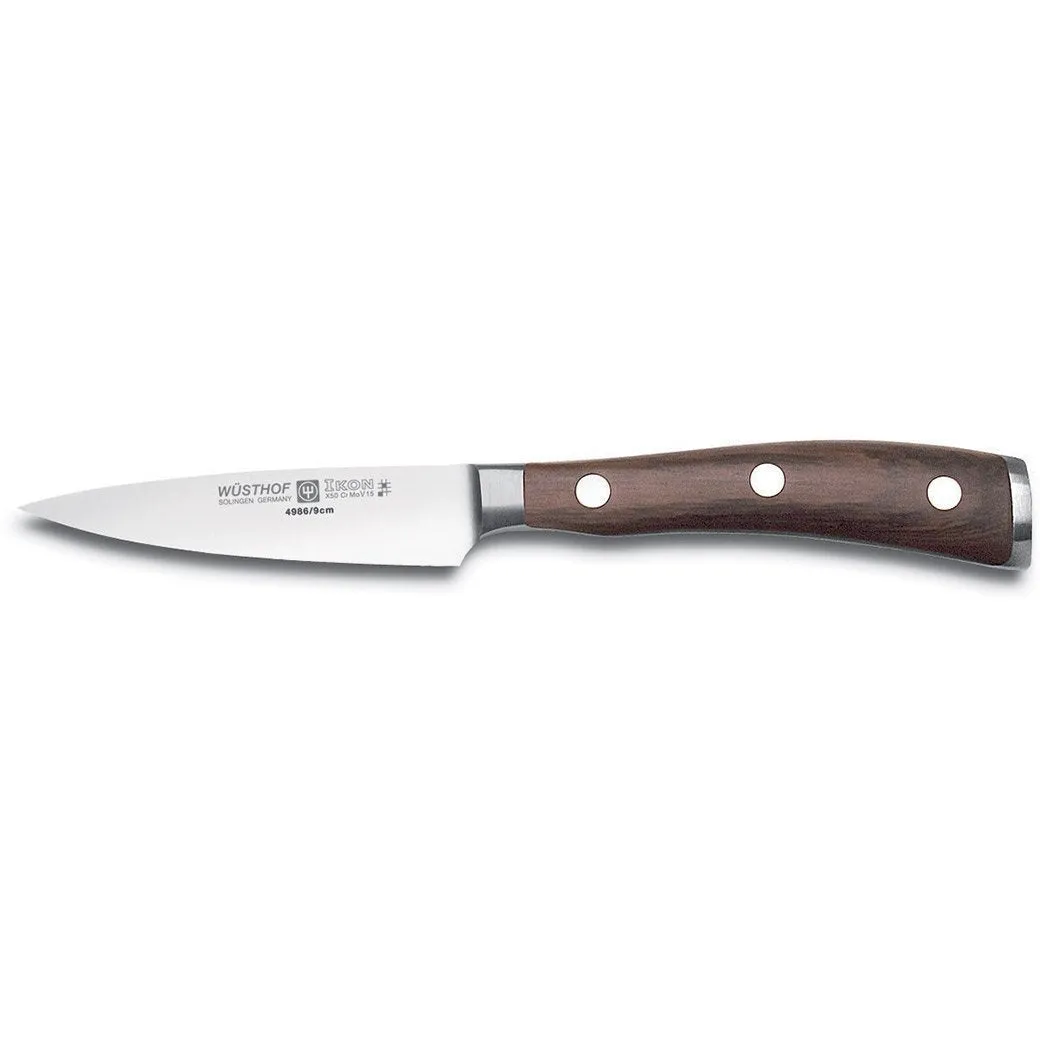 Wusthof Ikon Blackwood Paring Knife - 3.5″